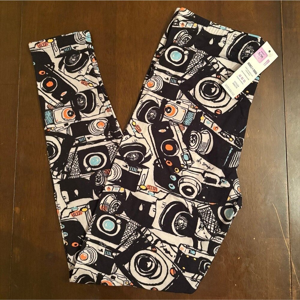 Agnes & Dora women’s leggings S/M high waisted soft photography cameras oh snap